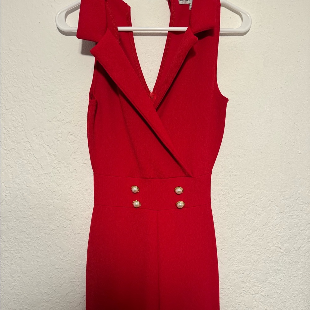 Elegant red jumpsuit size S